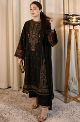 Zara Shahjahan - Winter 3PC Dhanak Embroidered Suit - BFB0453